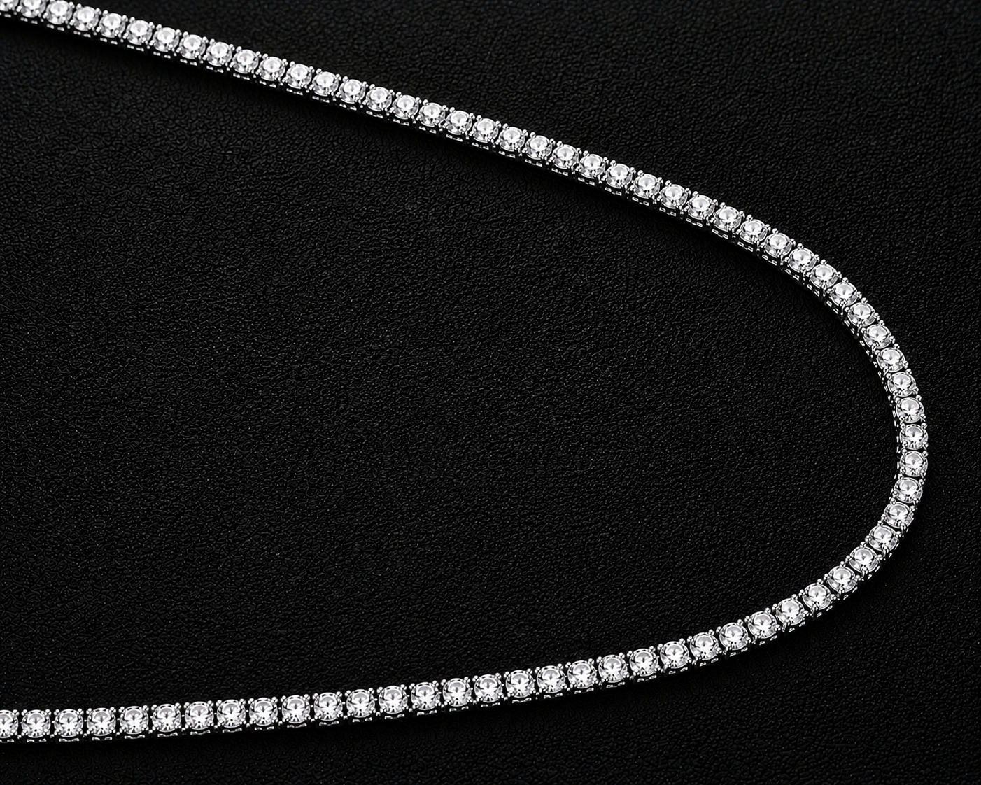 Sienna Tennis Necklace 40cm Silver Stainless Steel Women