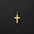 Cross Chain Pendant Gold Stainless Steel